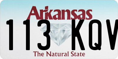 AR license plate 113KQV