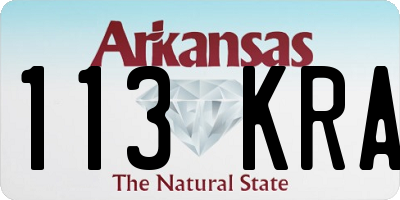AR license plate 113KRA
