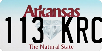AR license plate 113KRC