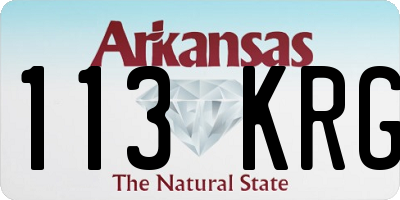 AR license plate 113KRG