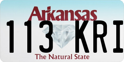 AR license plate 113KRI