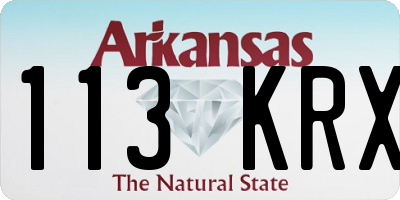 AR license plate 113KRX