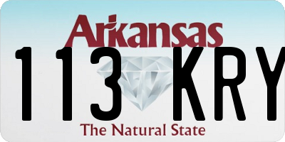 AR license plate 113KRY