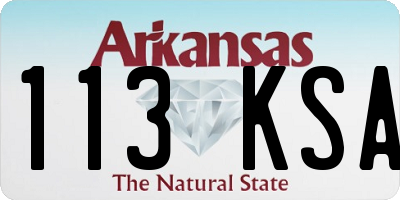 AR license plate 113KSA