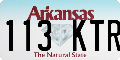 AR license plate 113KTR