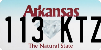 AR license plate 113KTZ