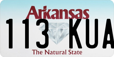 AR license plate 113KUA