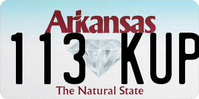 AR license plate 113KUP
