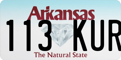 AR license plate 113KUR