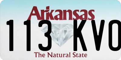 AR license plate 113KVO