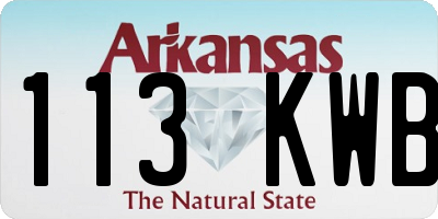 AR license plate 113KWB