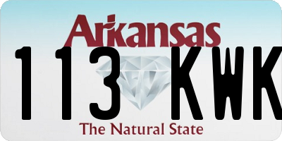 AR license plate 113KWK