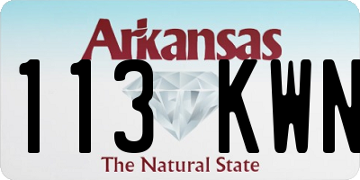 AR license plate 113KWN