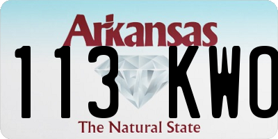 AR license plate 113KWO