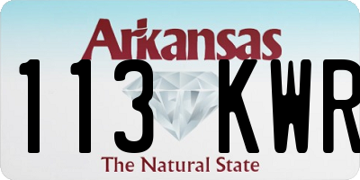 AR license plate 113KWR