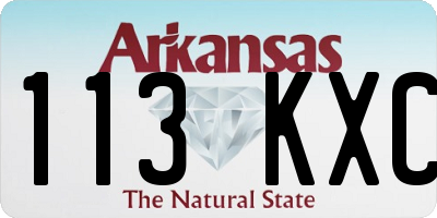 AR license plate 113KXC