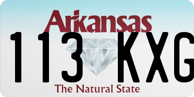 AR license plate 113KXG
