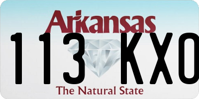 AR license plate 113KXO