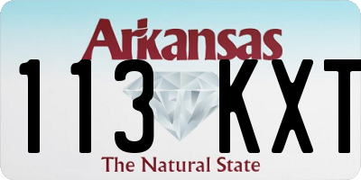 AR license plate 113KXT