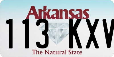 AR license plate 113KXV