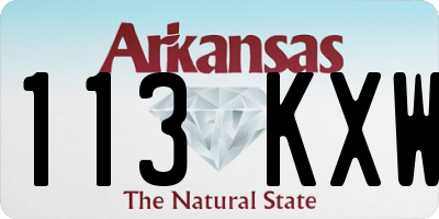 AR license plate 113KXW