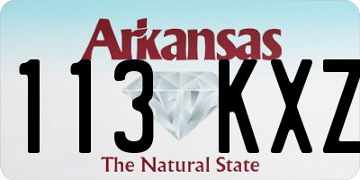 AR license plate 113KXZ
