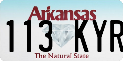 AR license plate 113KYR