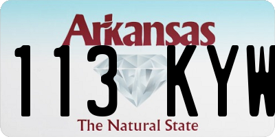 AR license plate 113KYW