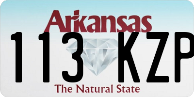 AR license plate 113KZP