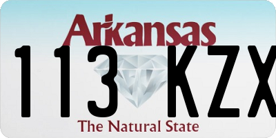 AR license plate 113KZX