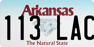 AR license plate 113LAC