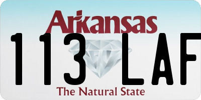 AR license plate 113LAF