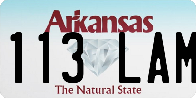 AR license plate 113LAM