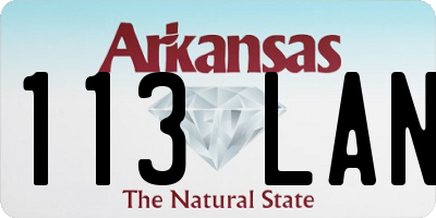 AR license plate 113LAN