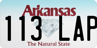 AR license plate 113LAP