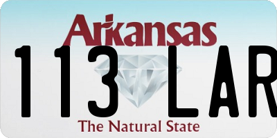AR license plate 113LAR