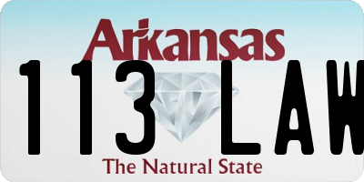 AR license plate 113LAW