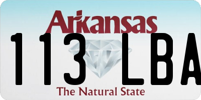 AR license plate 113LBA