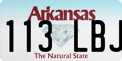 AR license plate 113LBJ