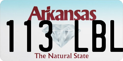 AR license plate 113LBL