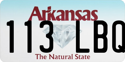 AR license plate 113LBQ