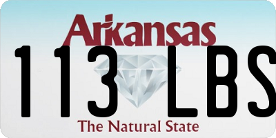 AR license plate 113LBS