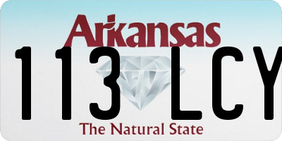 AR license plate 113LCY
