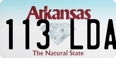 AR license plate 113LDA