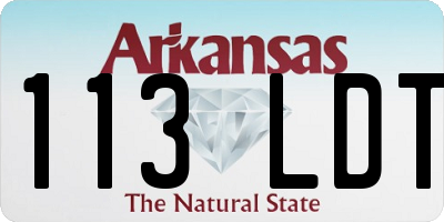 AR license plate 113LDT