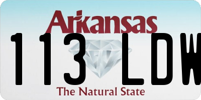 AR license plate 113LDW