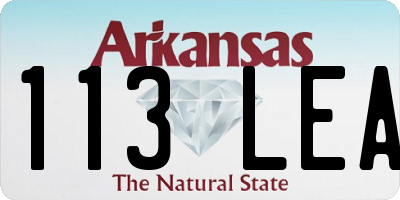 AR license plate 113LEA