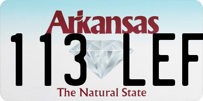 AR license plate 113LEF