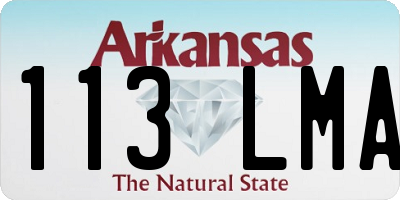 AR license plate 113LMA
