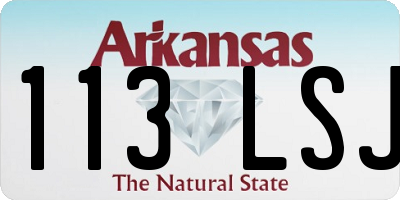 AR license plate 113LSJ